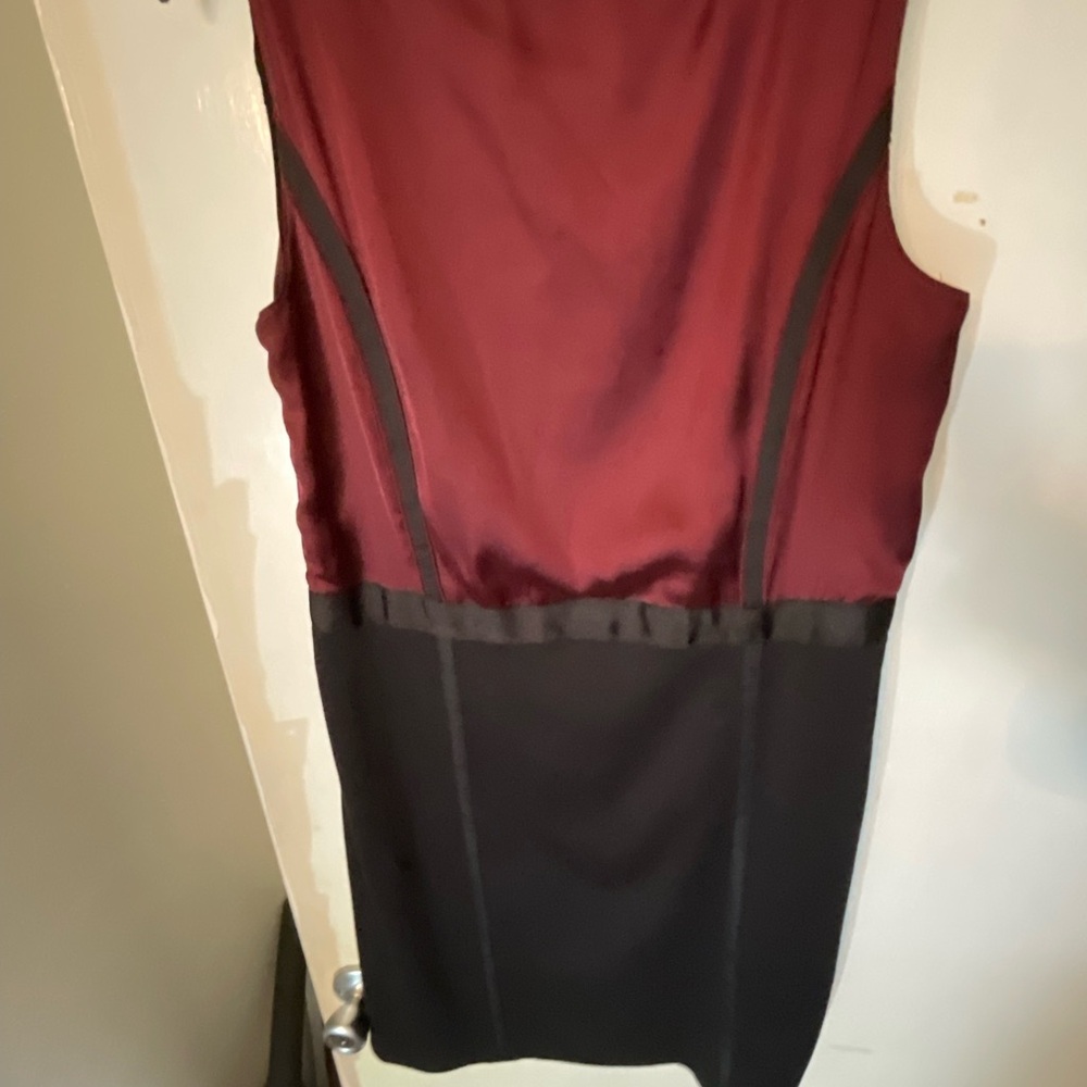 Elegant Burgundy and Black Dress